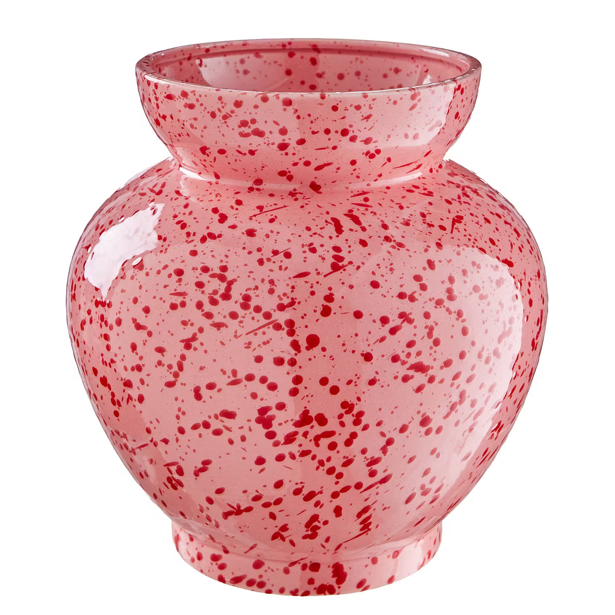 BOOGY SPLASH Vase - Steinzeug - Pink