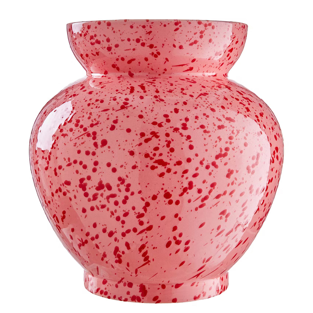 BOOGY SPLASH Vase - Steinzeug - Pink