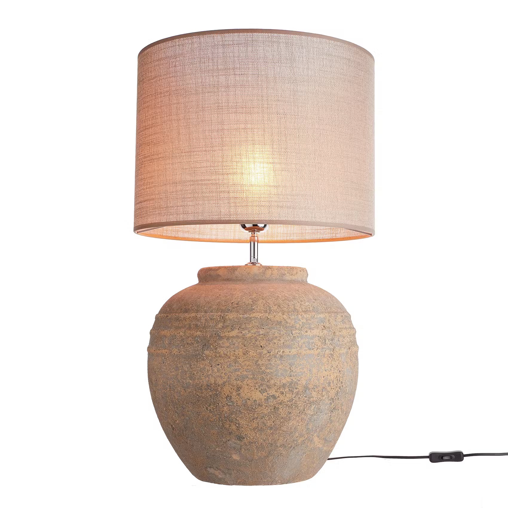 CLAUDETTE Tischleuchte - Keramik / Polyester / Polyacryl - 1-flammig