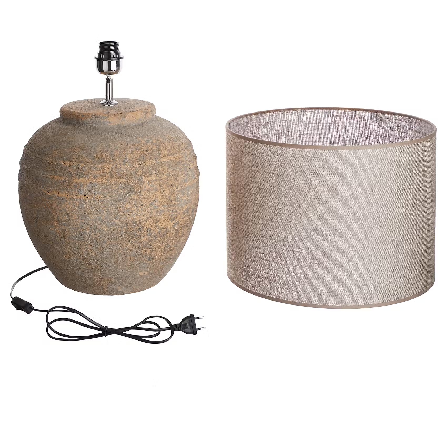 CLAUDETTE Tischleuchte - Keramik / Polyester / Polyacryl - 1-flammig