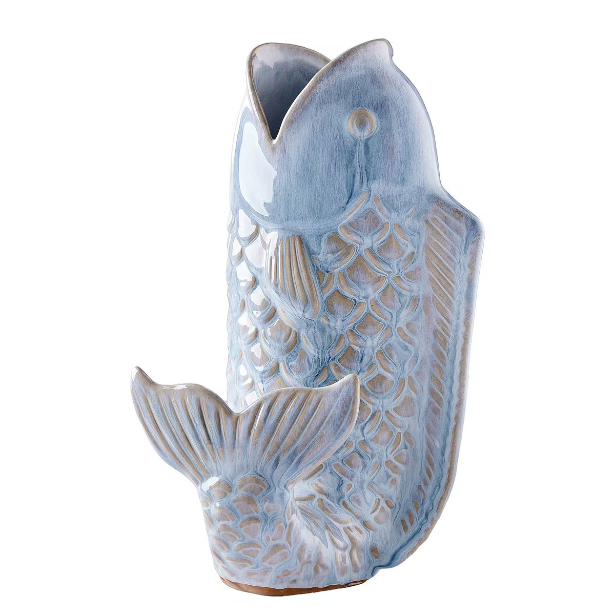 KOI Vase - Steinzeug - Hellblau
