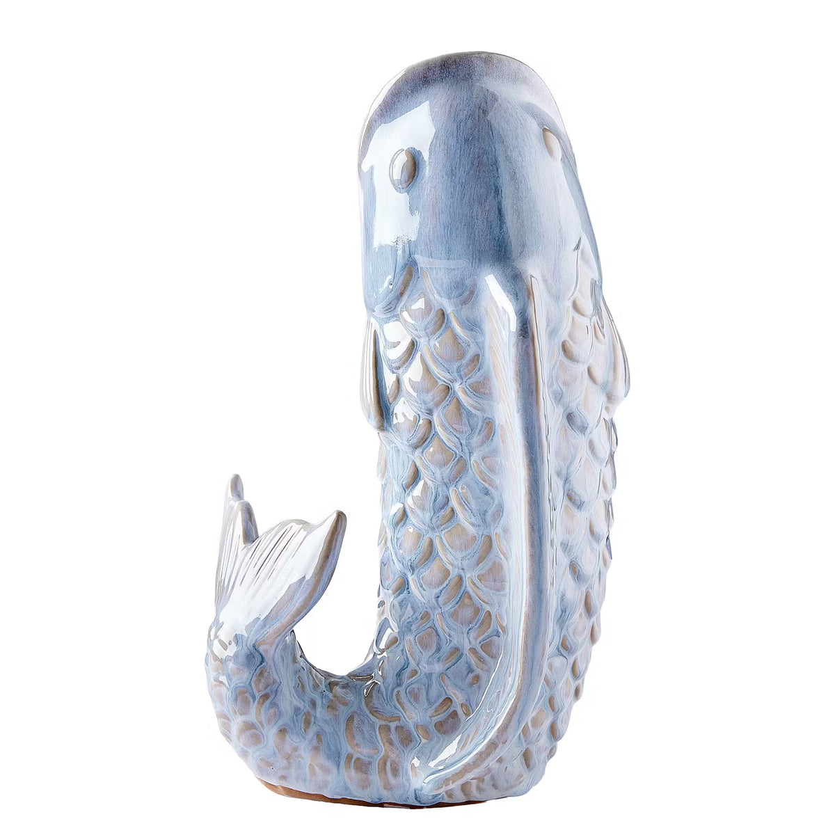 KOI Vase - Steinzeug - Hellblau