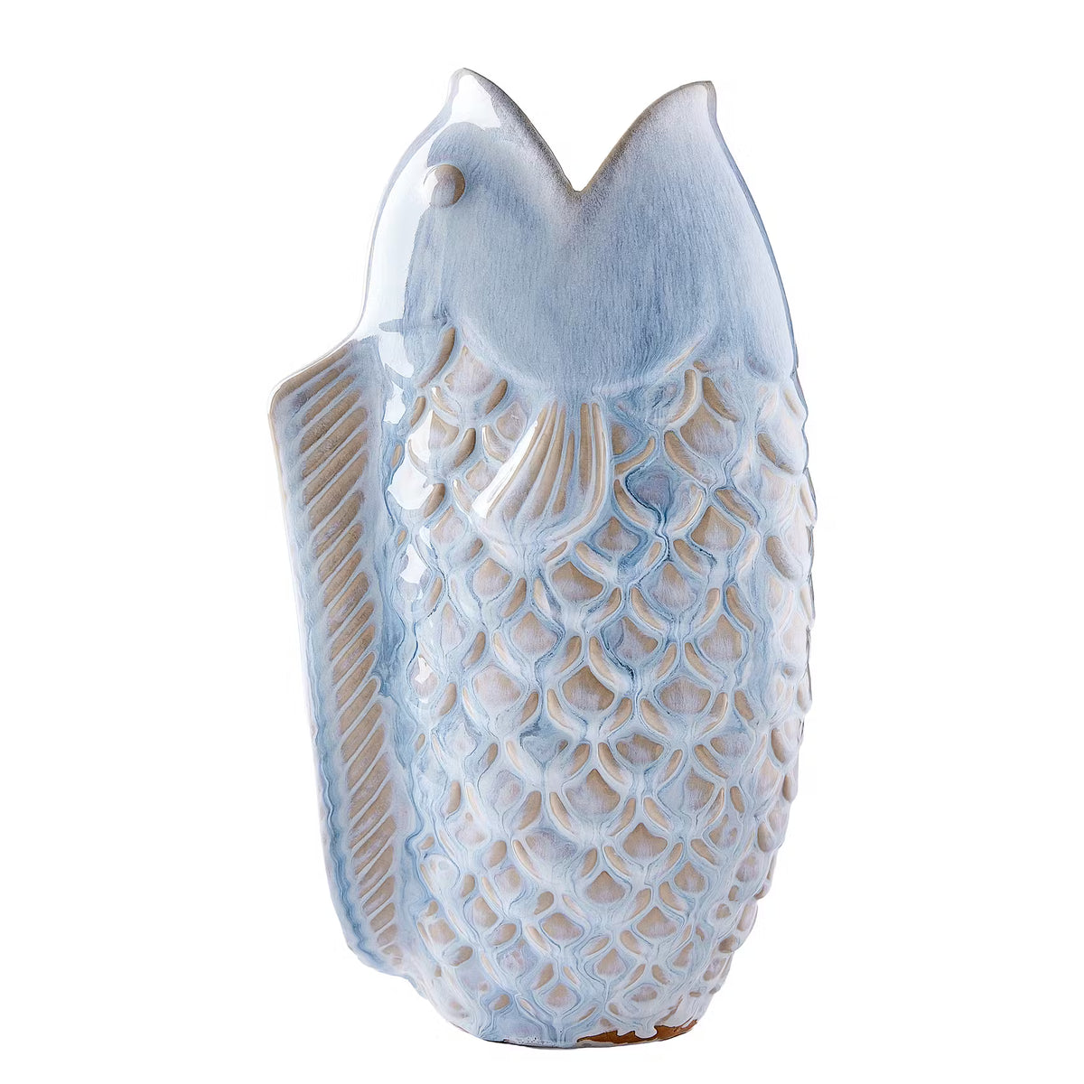 KOI Vase - Steinzeug - Hellblau