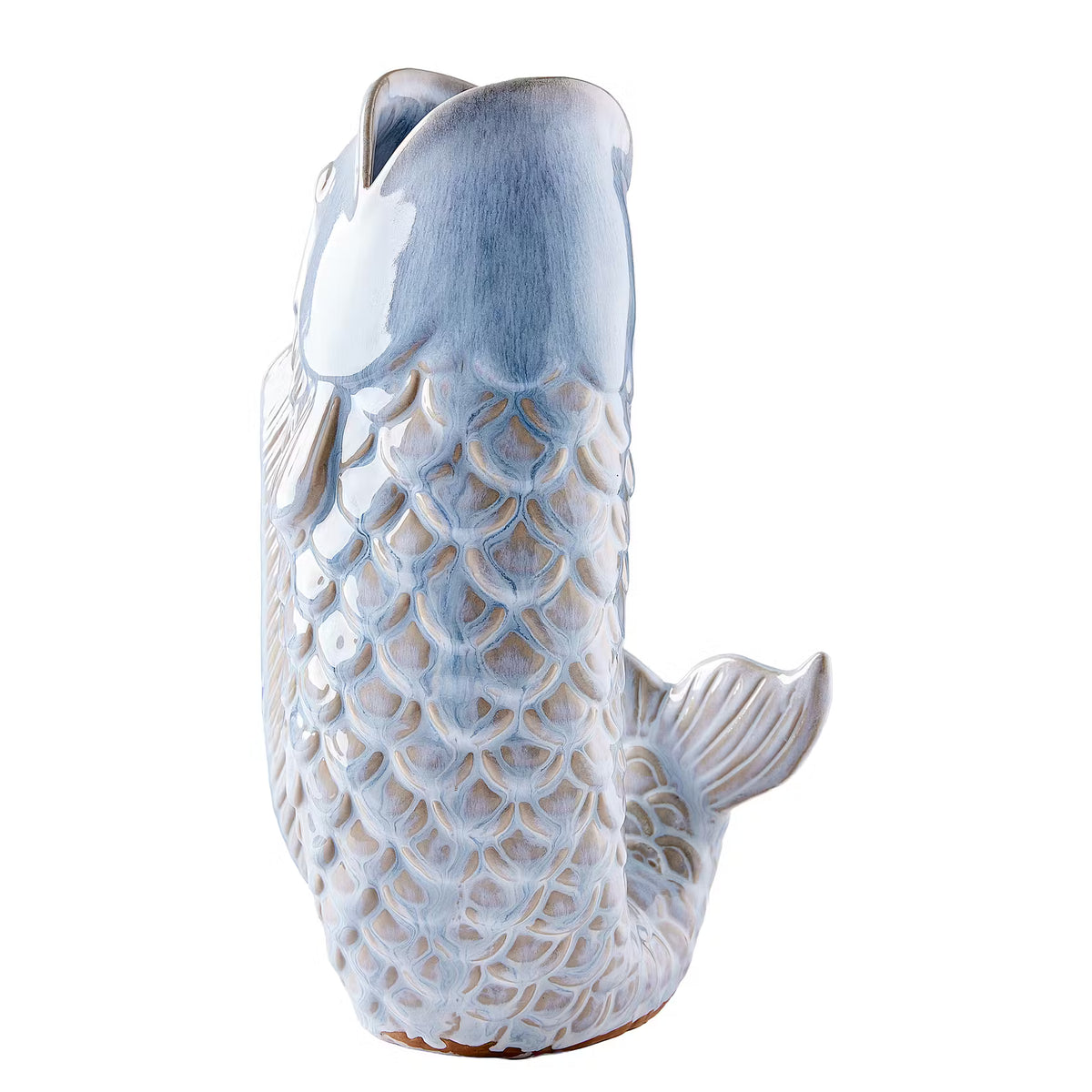 KOI Vase - Steinzeug - Hellblau