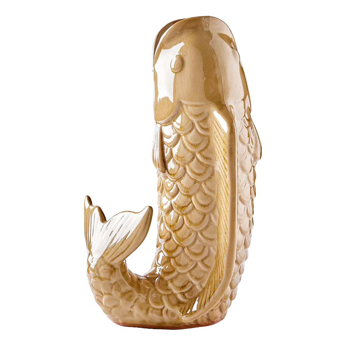 KOI Vase - Steinzeug - Gelb
