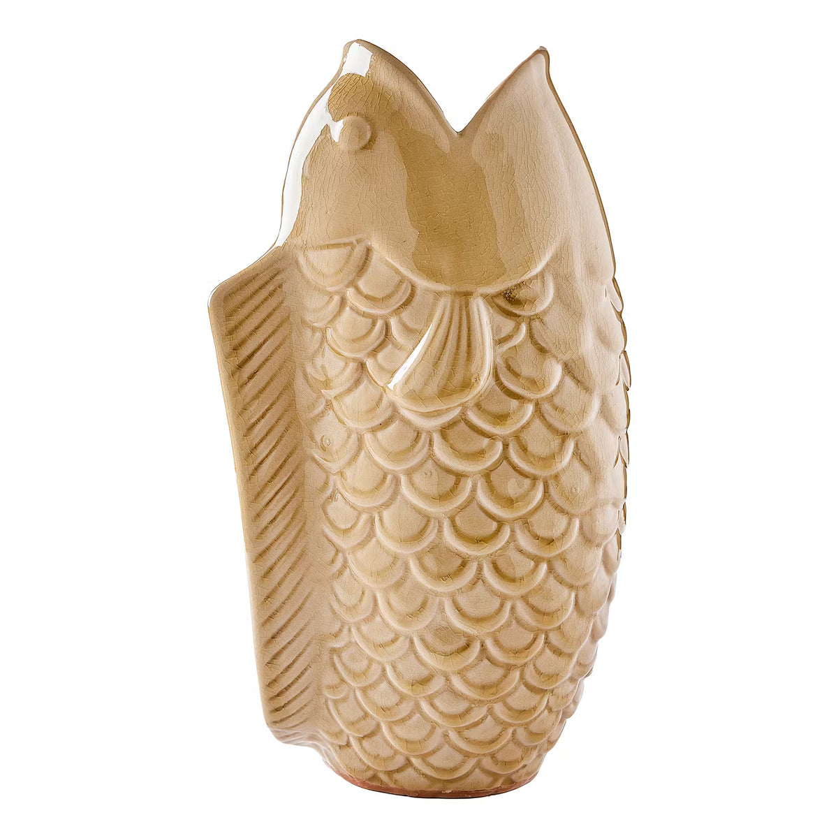 KOI Vase - Steinzeug - Gelb