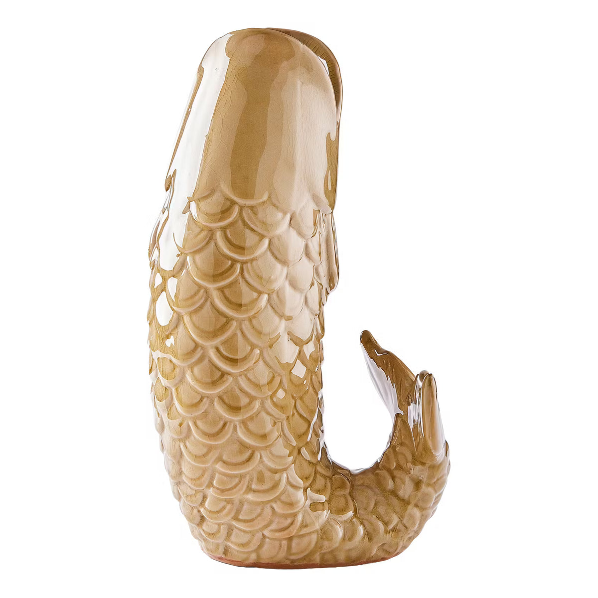 KOI Vase - Steinzeug - Gelb
