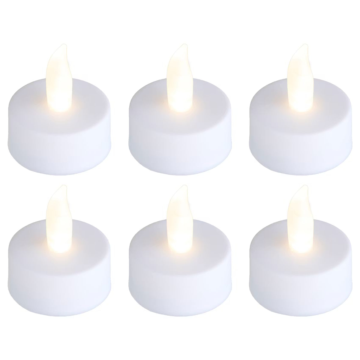TEALIGHT LED Teelichter 6er-Set - Polypropylen - Weiß