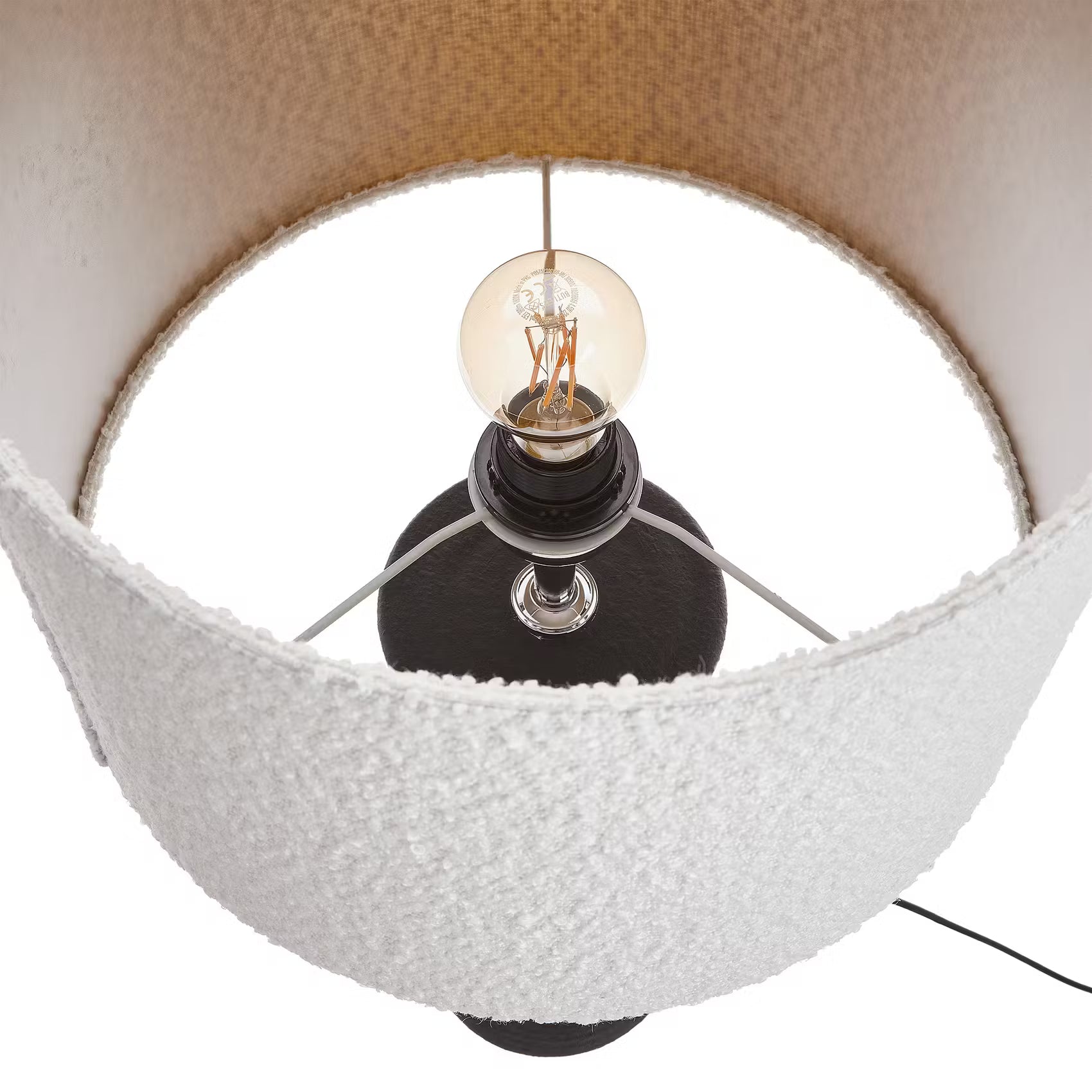FREJA Tischleuchte - Keramik / Polyester / Polyacryl / Eisen  - 1-flammig