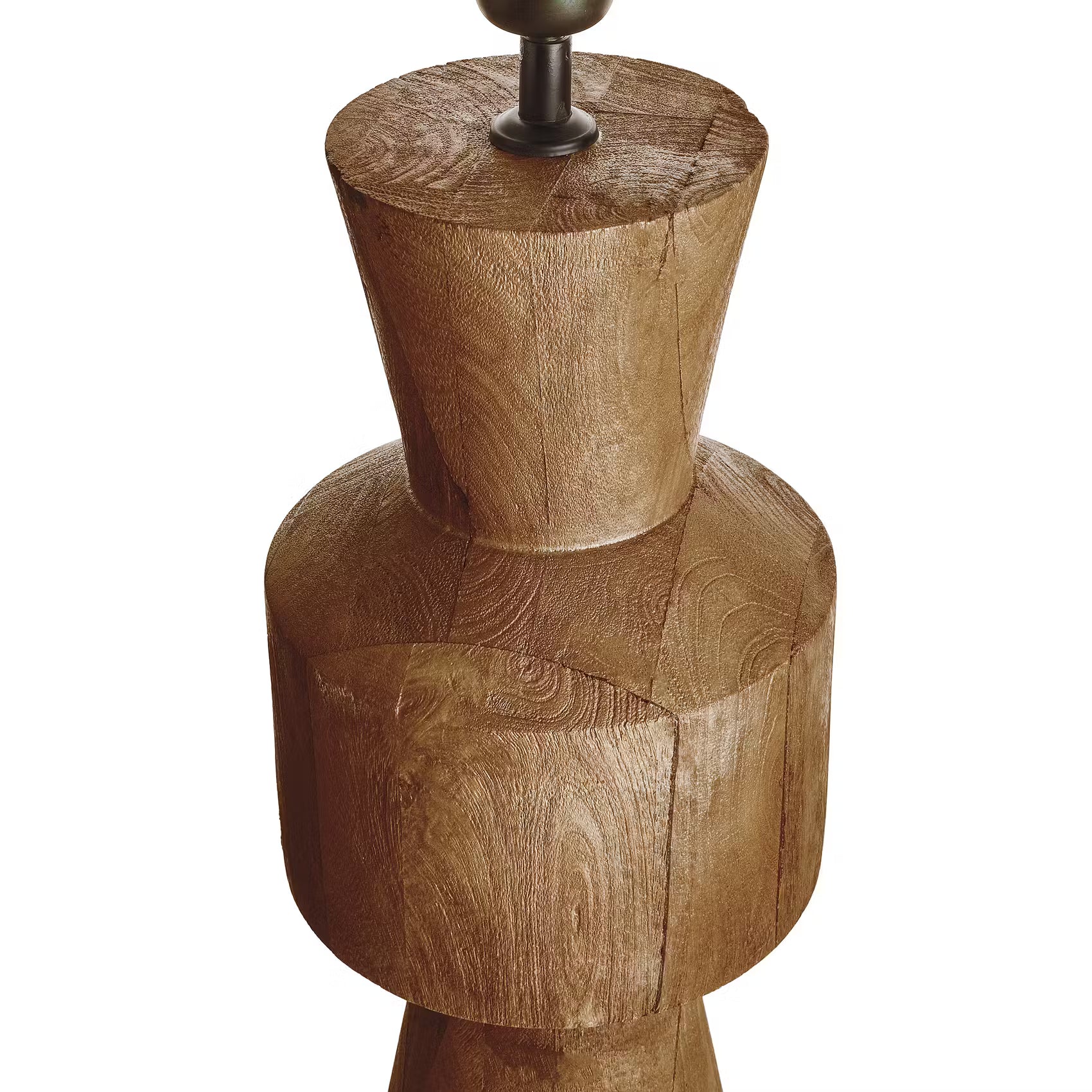 FORMAQUE Tischleuchte - Mangoholz/Polyester/Polyacryl/Eisen - Braun - 1-flammig
