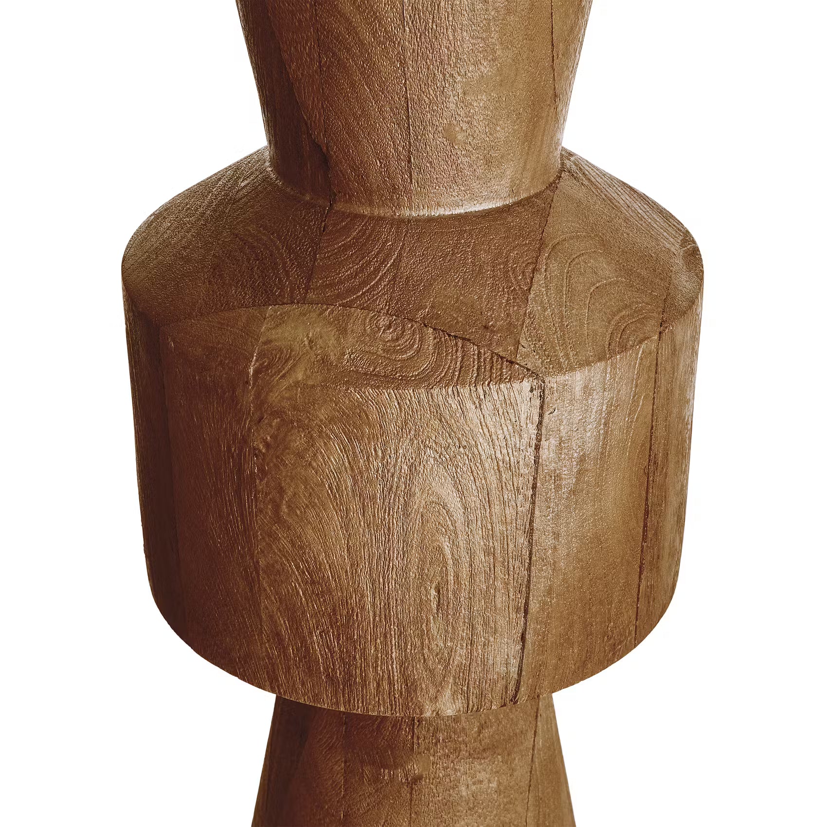 FORMAQUE Tischleuchte - Mangoholz/Polyester/Polyacryl/Eisen - Braun - 1-flammig