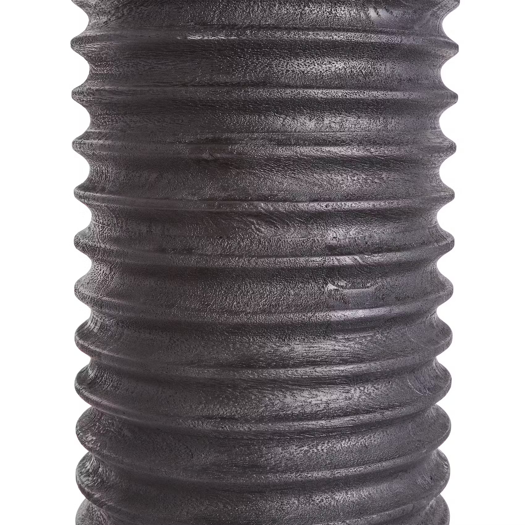 GROOVED Tischleuchte - Mangoholz/Polyester/Polyacryl/Eisen - Schwarz/Weiß -1-flammig
