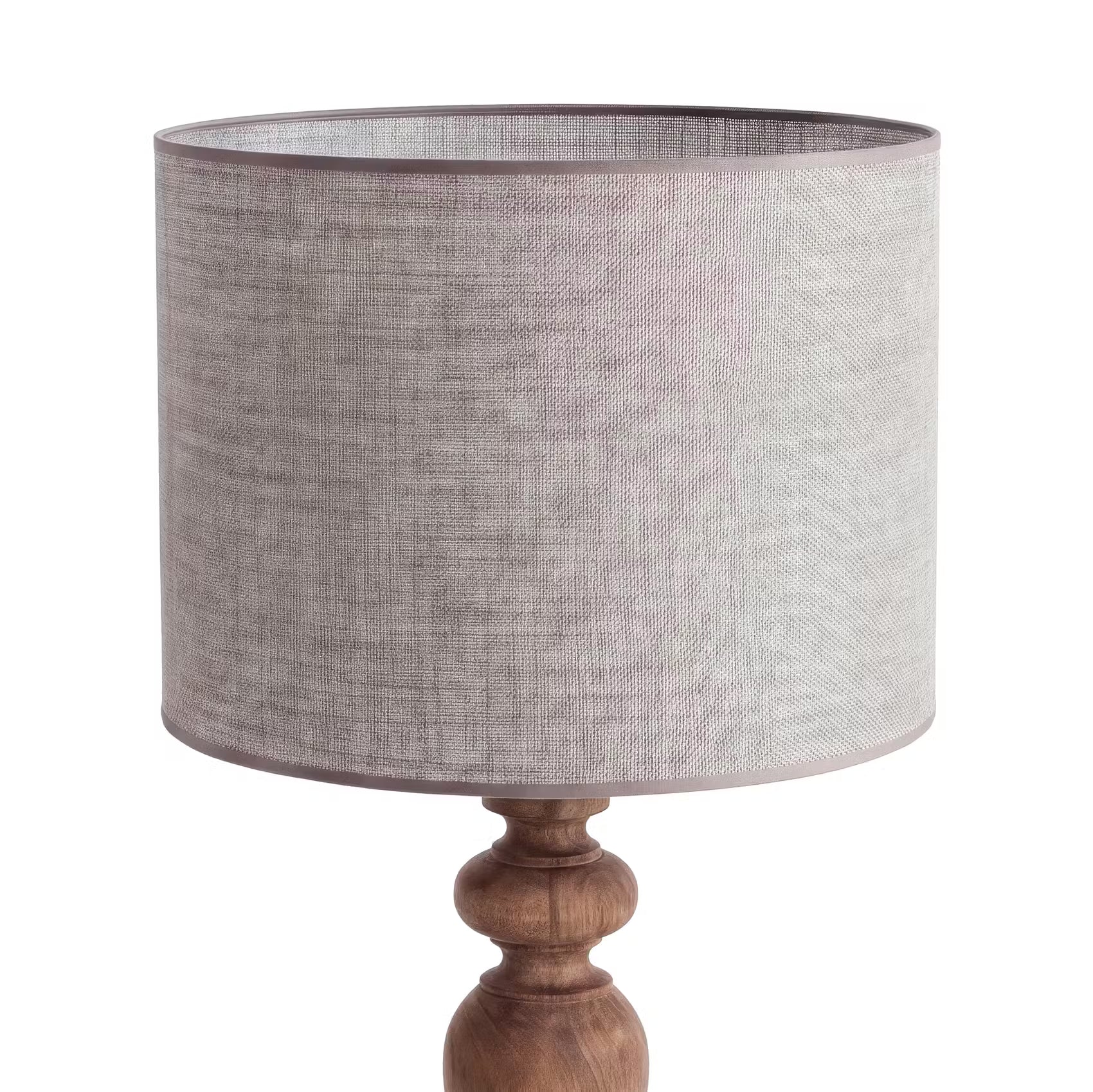 ÉCHECS Tischleuchte - Mangoholz/Polyester/Polyacryl/Eisen - Braun - 1-flammig