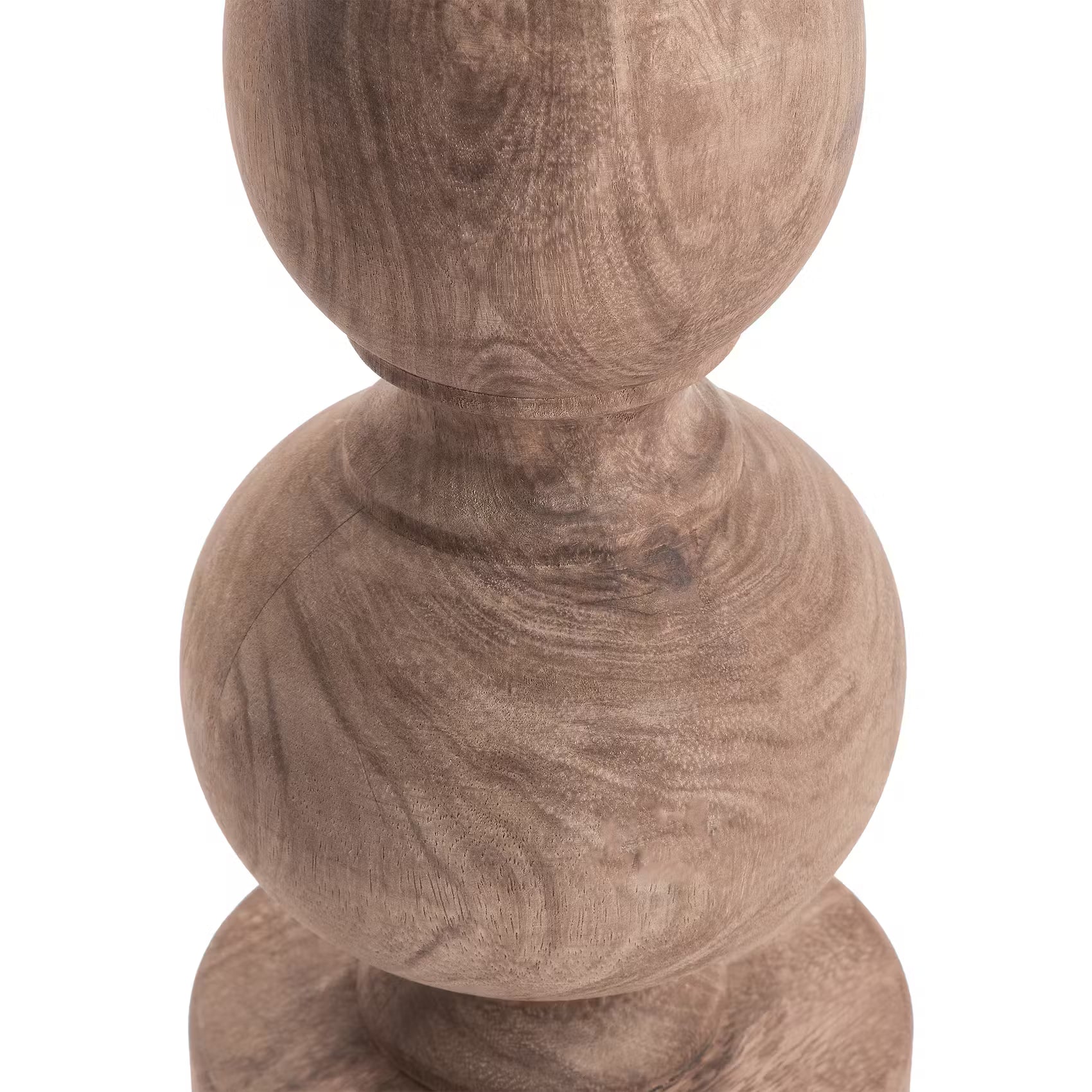 ÉCHECS Tischleuchte - Mangoholz/Polyester/Polyacryl/Eisen - Braun - 1-flammig