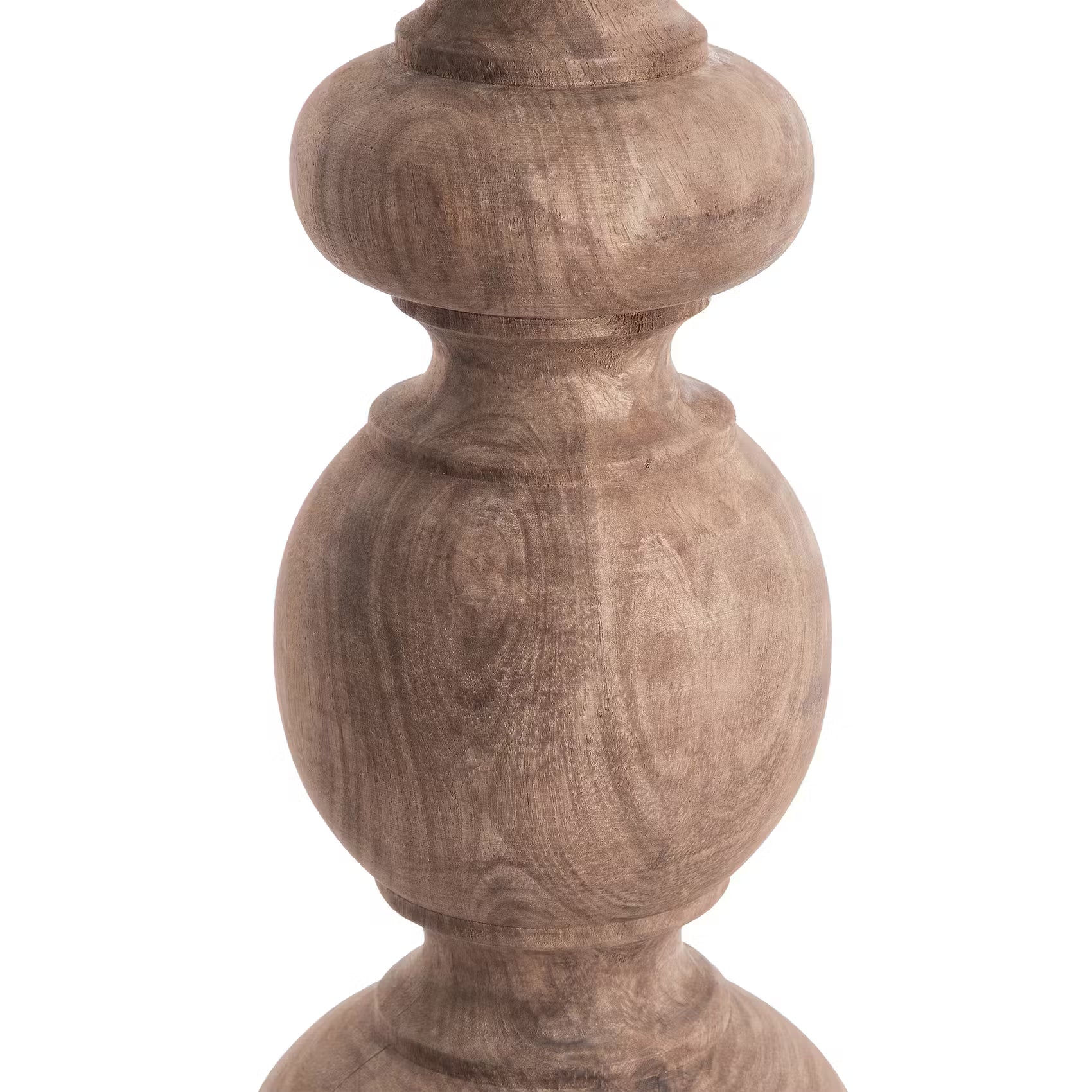 ÉCHECS Tischleuchte - Mangoholz/Polyester/Polyacryl/Eisen - Braun - 1-flammig
