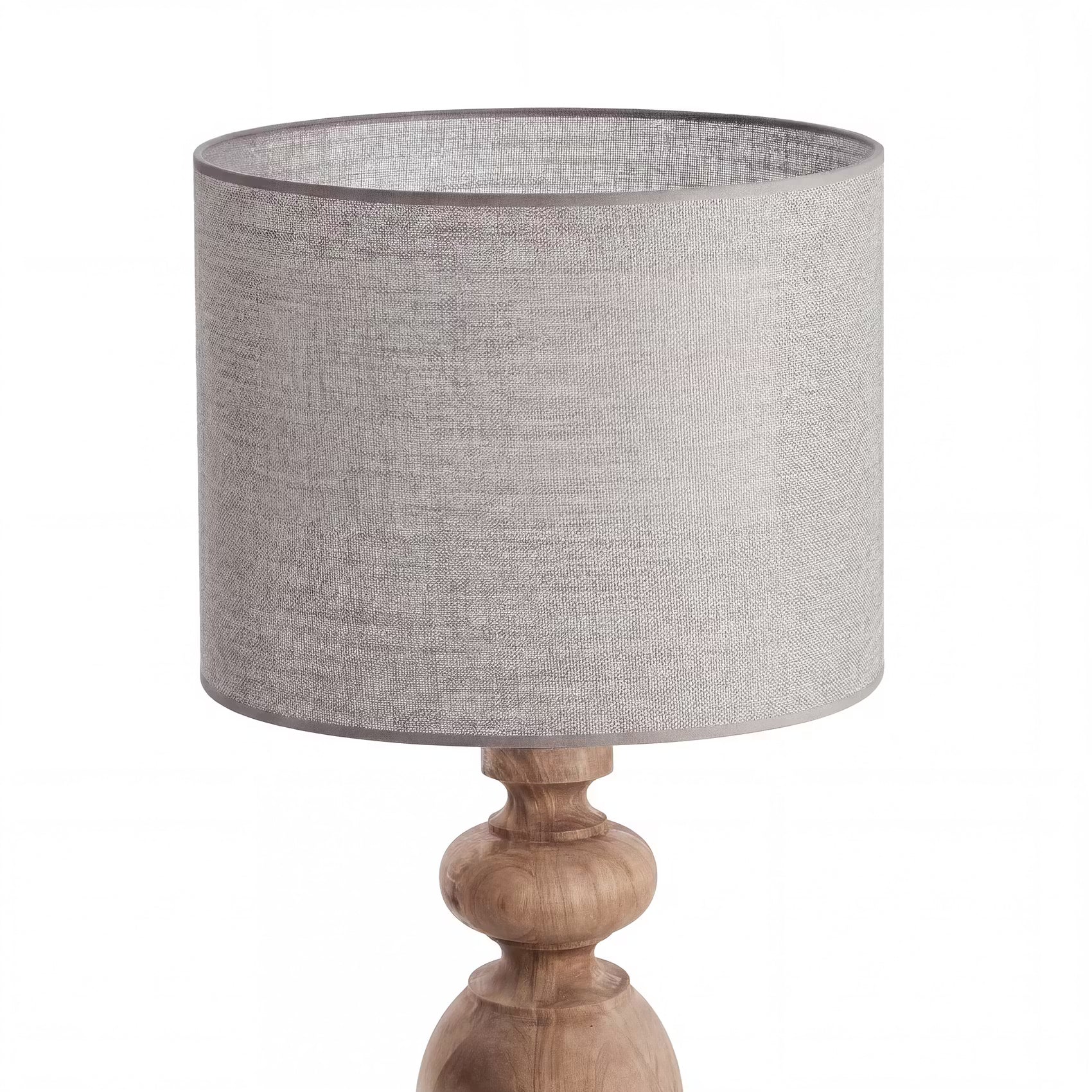ÉCHECS Tischleuchte - Mangoholz/Polyester/Polyacryl/Eisen - Braun - 1-flammig