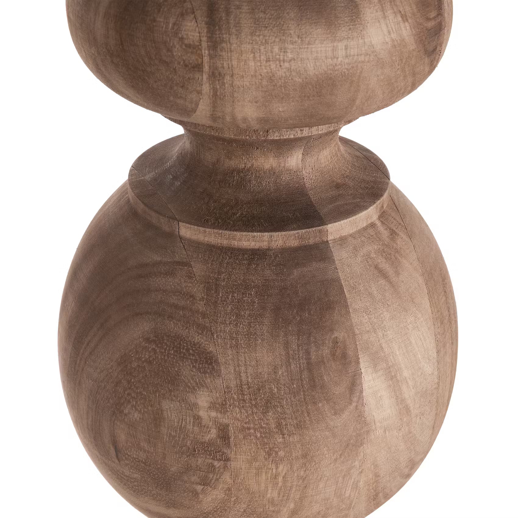 ÉCHECS Tischleuchte - Mangoholz/Polyester/Polyacryl/Eisen - Braun - 1-flammig