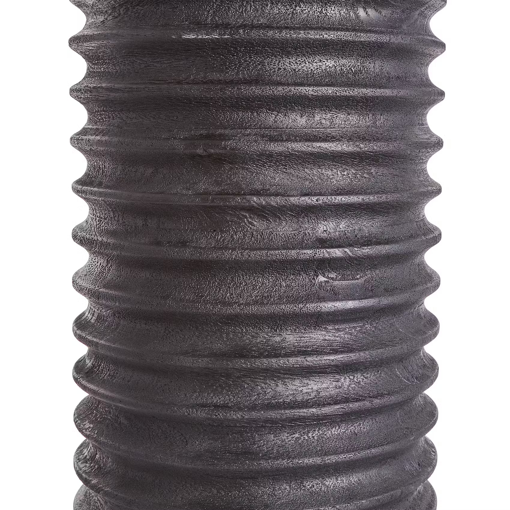 GROOVED Tischleuchte - Mangoholz/Polyester/Polyacryl/Eisen - Schwarz/Weiß -1-flammig