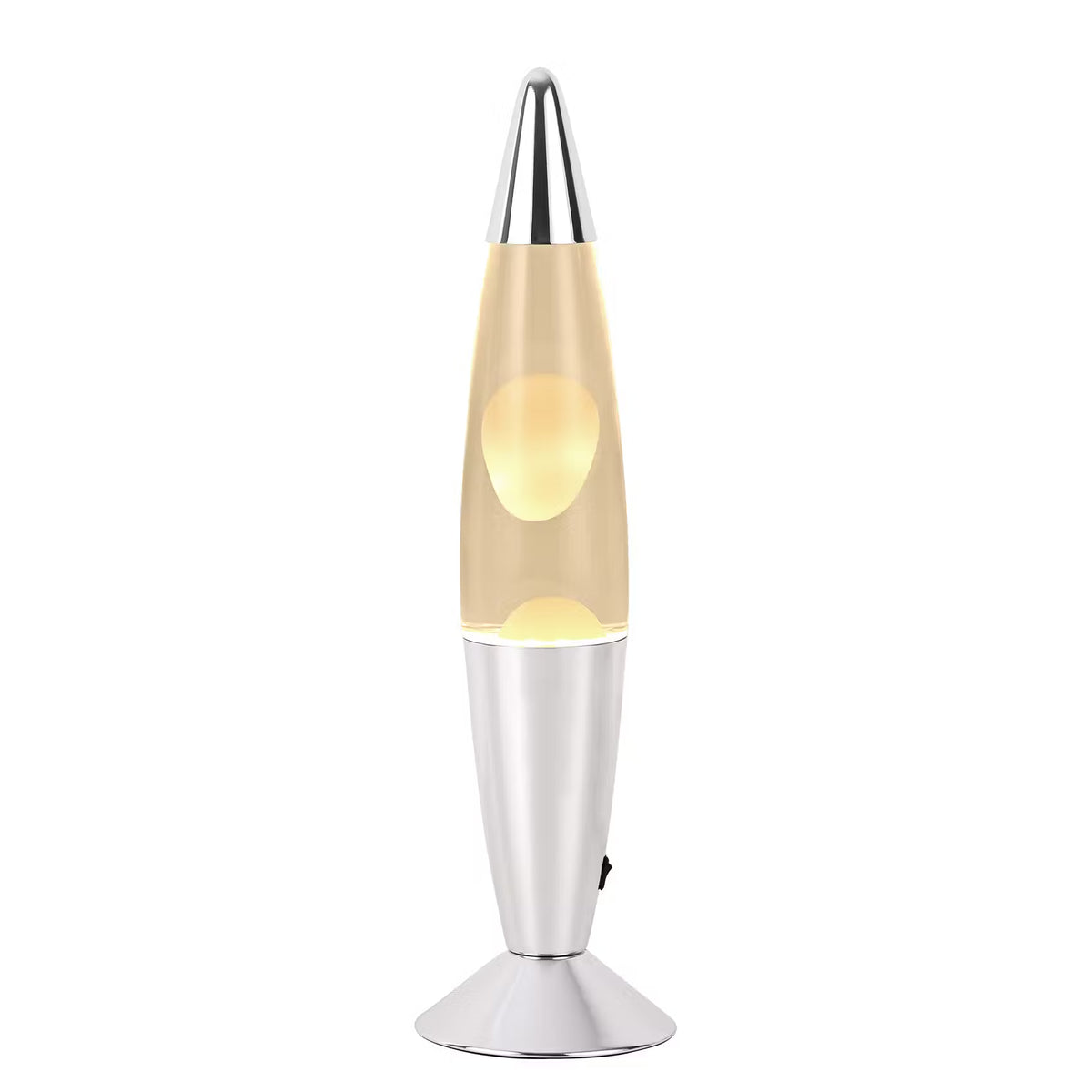 COMEBACK Lava-Leuchte - Klarglas/Aluminum/Wachs - Weiß - Weiß
