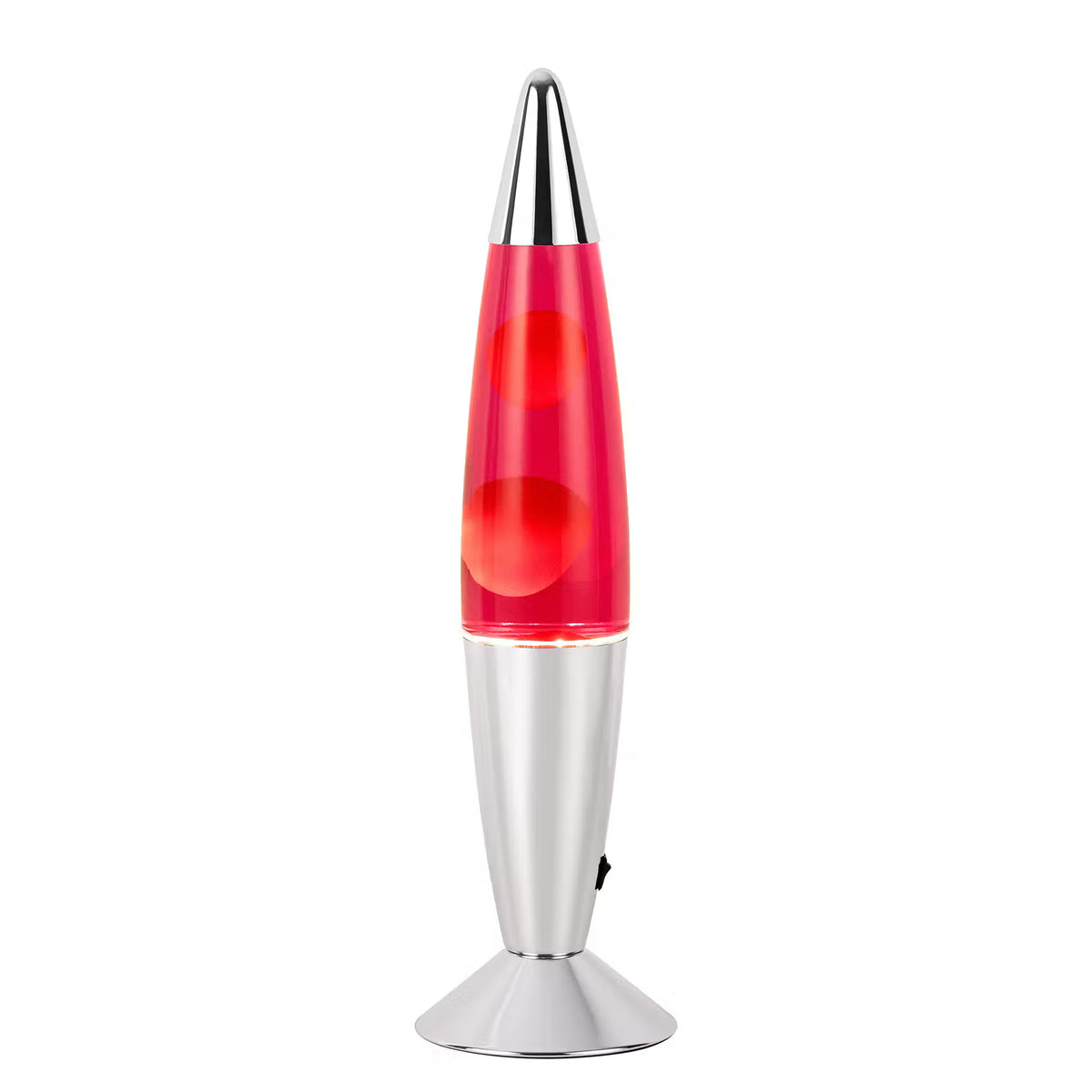COMEBACK Lava-Leuchte - Klarglas/Aluminum/Wachs - Rot/Pink - Rot