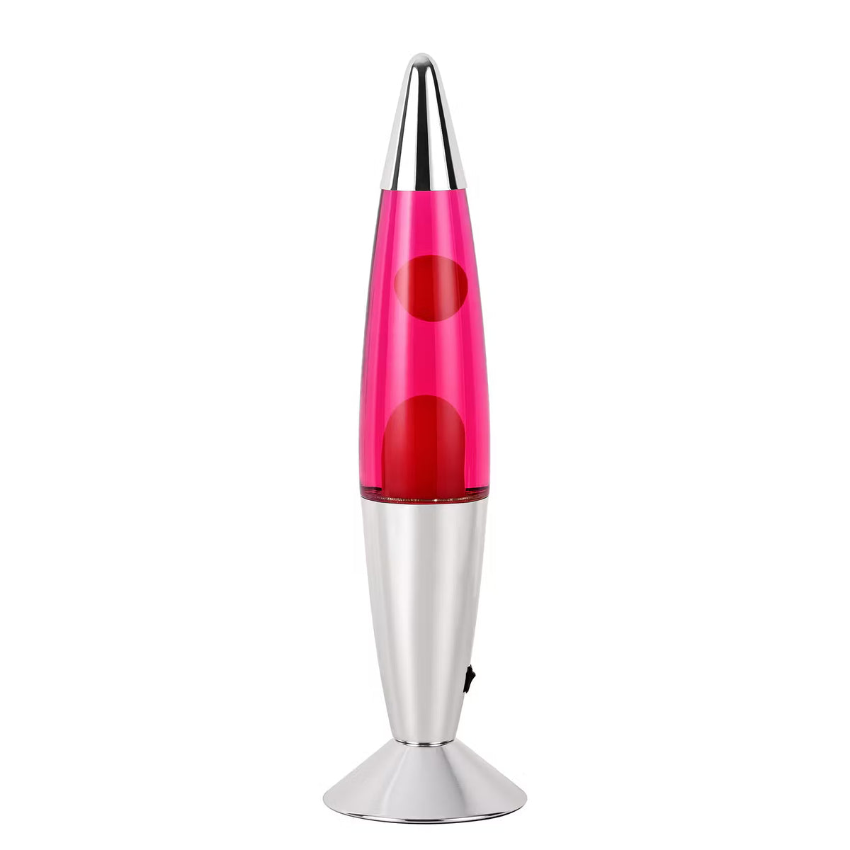 COMEBACK Lava-Leuchte - Klarglas/Aluminum/Wachs - Rot/Pink - Rot
