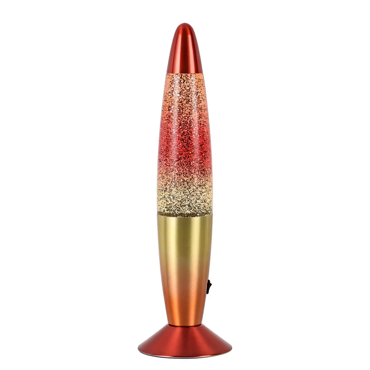 COMEBACK Glitter-Leuchte - Klarglas/Aluminium - Gold/Orange - Gold