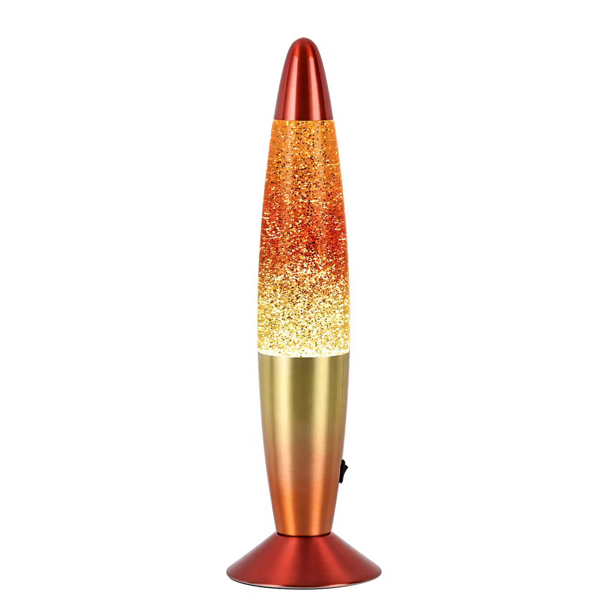 COMEBACK Glitter-Leuchte - Klarglas/Aluminium - Gold/Orange - Gold