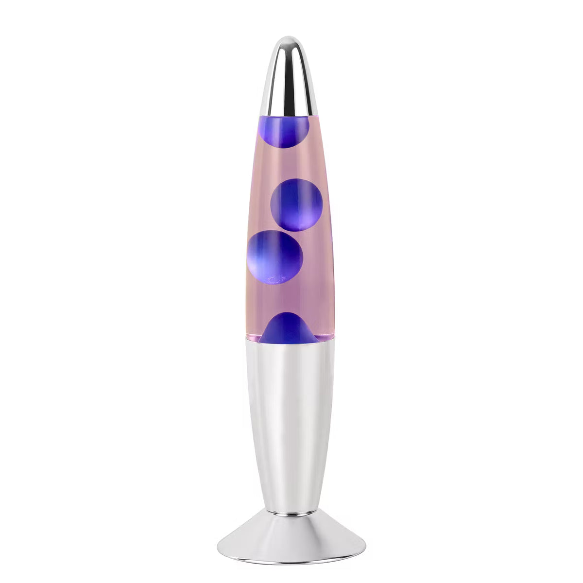 COMEBACK Lava-Leuchte - Klarglas/Aluminum/Wachs - Lila/Blau