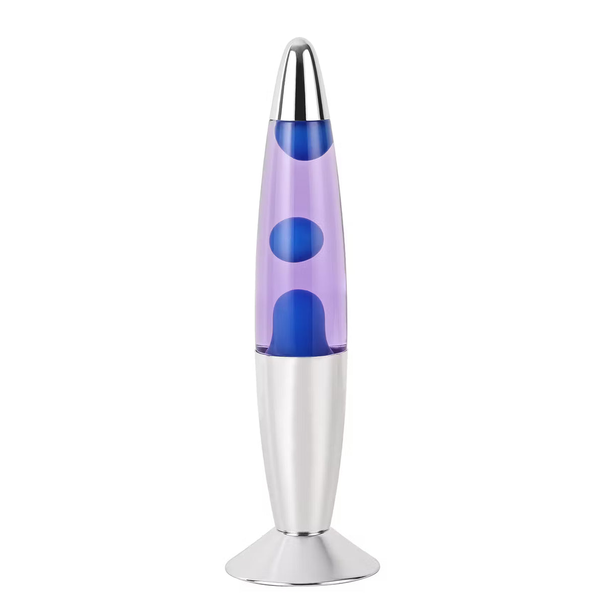 COMEBACK Lava-Leuchte - Klarglas/Aluminum/Wachs - Lila/Blau