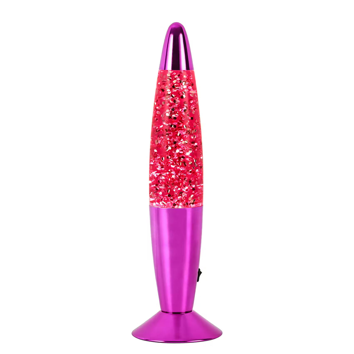 COMEBACK Glitter-Leuchte - Klarglas/Aluminium - Pink - Pink