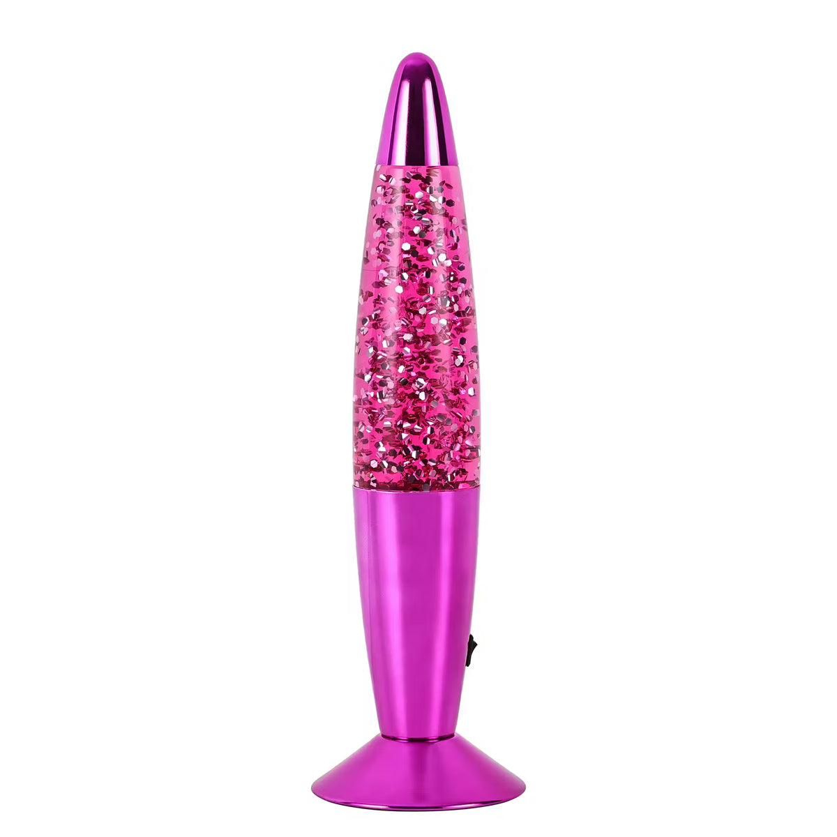 COMEBACK Glitter-Leuchte - Klarglas/Aluminium - Pink - Pink