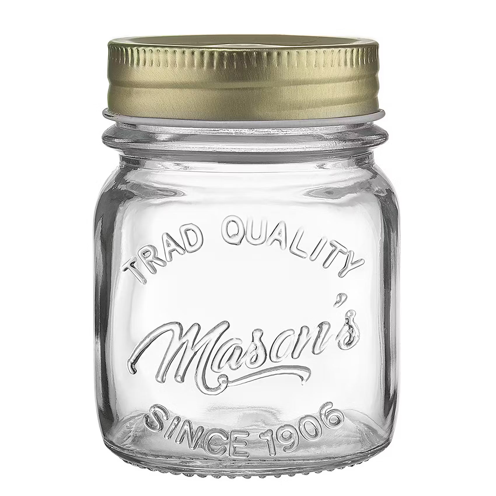 MASON'S Aufbewahrungsglas 6er-Set - Klarglas, Aluminium - Transparent - Fassungsvermögen: 0.15 L