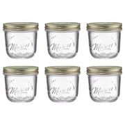 MASON'S Aufbewahrungsglas 6er-Set - Klarglas, Aluminium - Transparent - Fassungsvermögen: 0.22 L