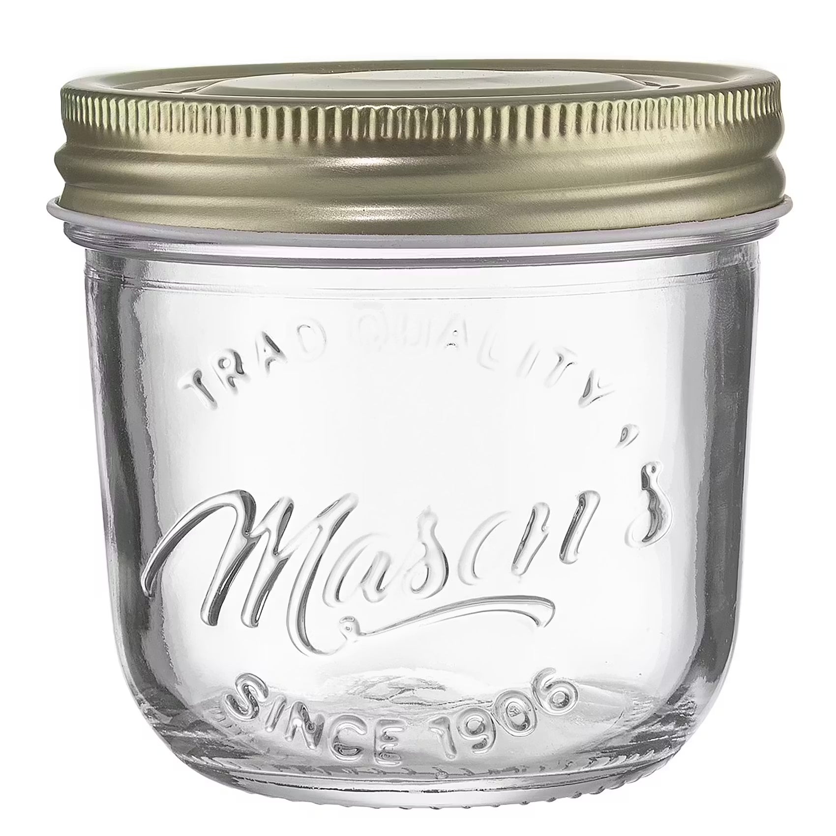 MASON'S Aufbewahrungsglas 6er-Set - Klarglas, Aluminium - Transparent - Fassungsvermögen: 0.22 L