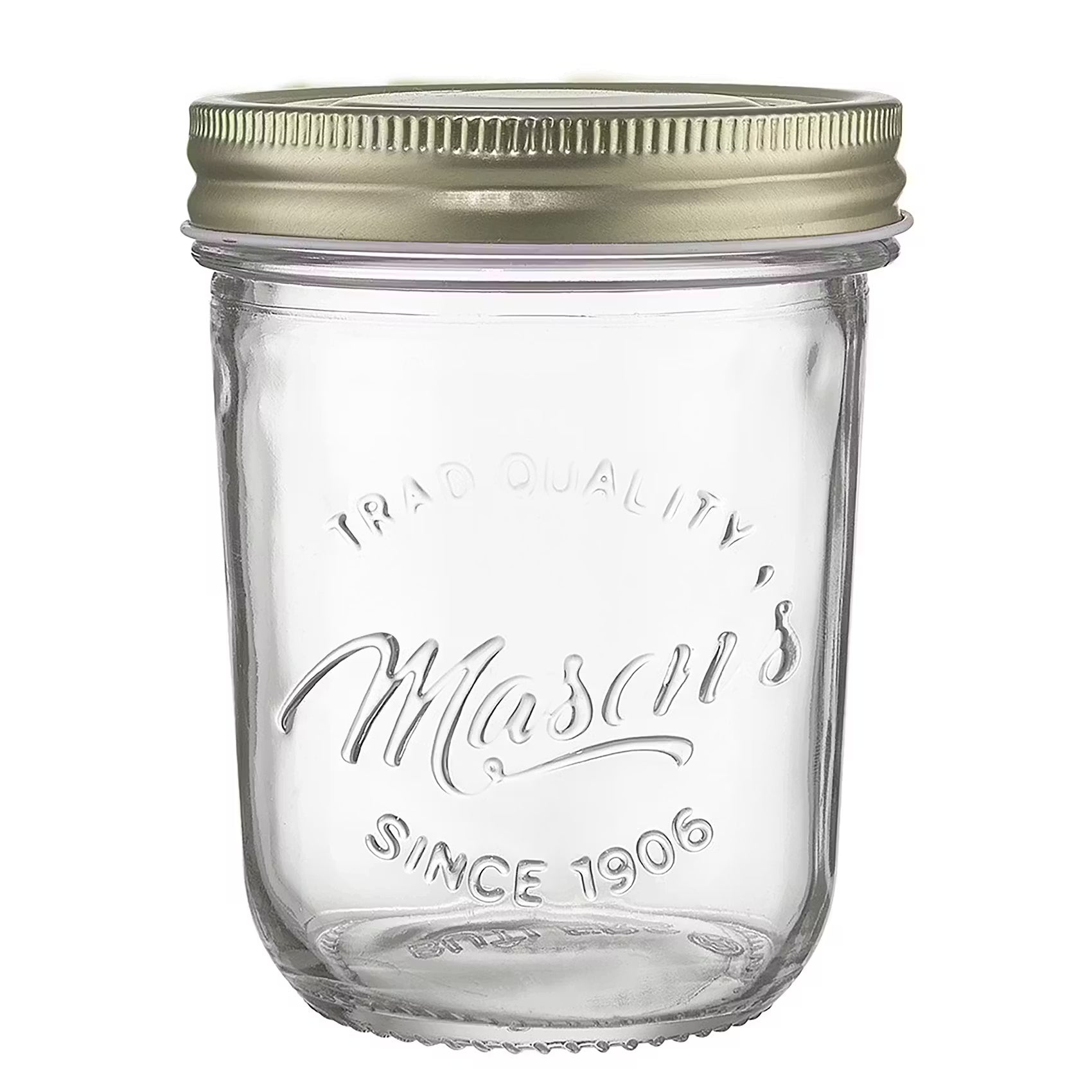 MASON'S Aufbewahrungsglas 6er-Set - Klarglas, Aluminium - Transparent - Fassungsvermögen: 0.32 L