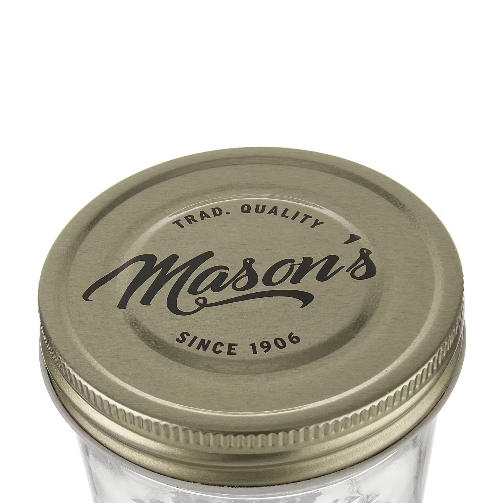 MASON'S Aufbewahrungsglas 6er-Set - Klarglas, Aluminium - Transparent - Fassungsvermögen: 0.32 L