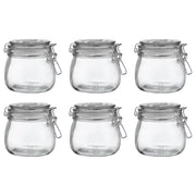 MASON'S Aufbewahrungsglas 6er-Set - Glas, Edelstahl - Transparent - Fassungsvermögen: 0.53 L