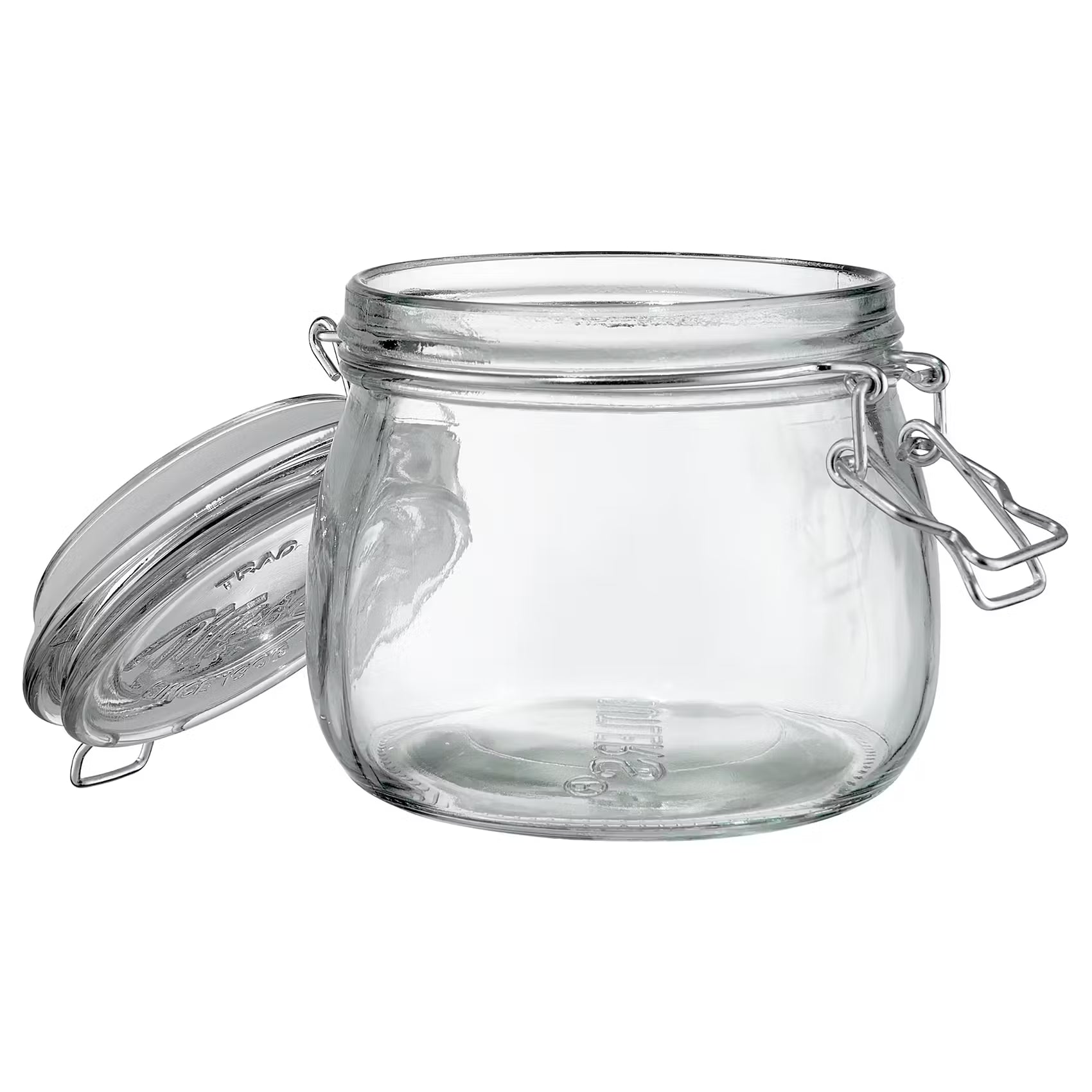MASON'S Aufbewahrungsglas 6er-Set - Glas, Edelstahl - Transparent - Fassungsvermögen: 0.53 L