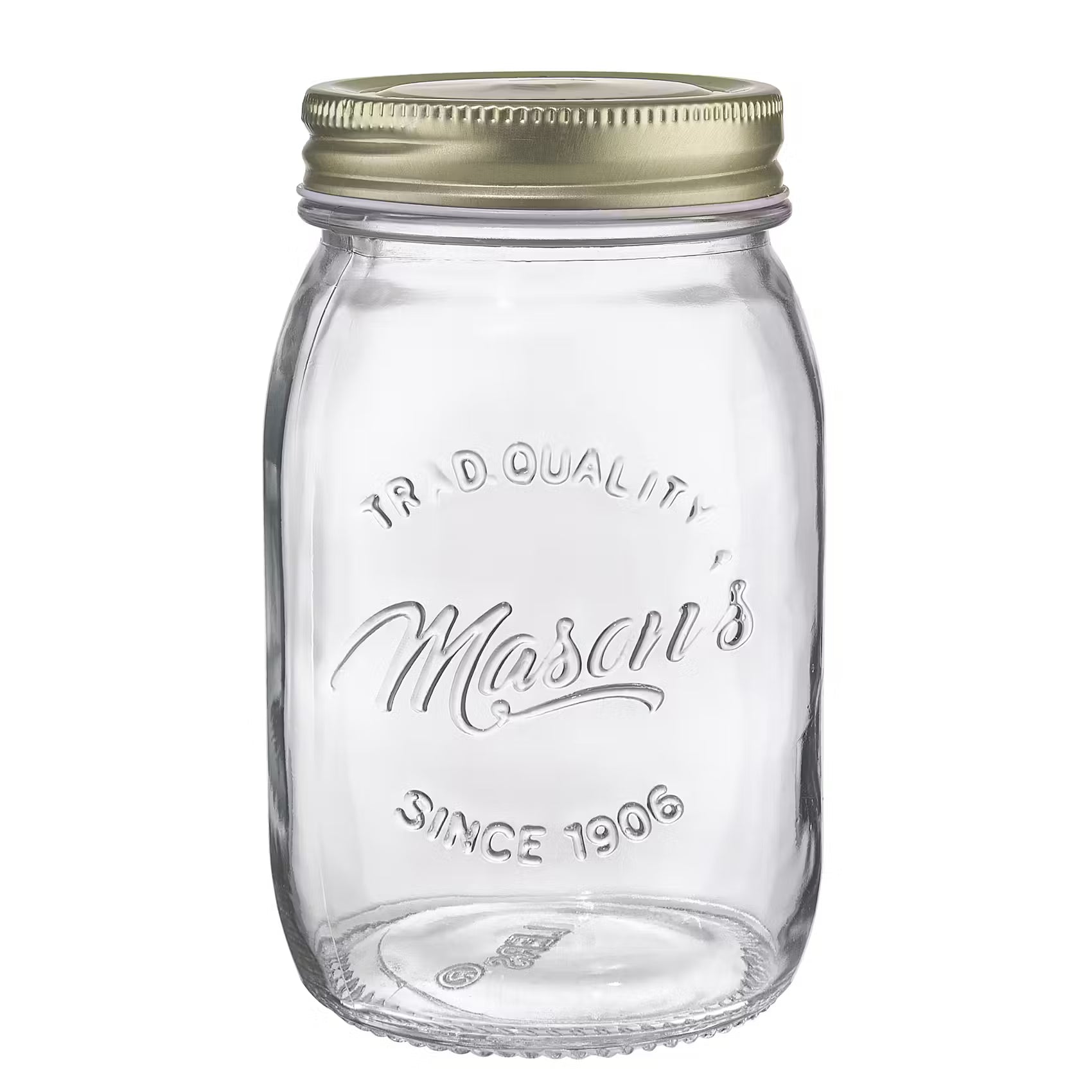 MASON'S Aufbewahrungsglas 6er-Set - Klarglas, Aluminium - Transparent - Fassungsvermögen: 0.55 L