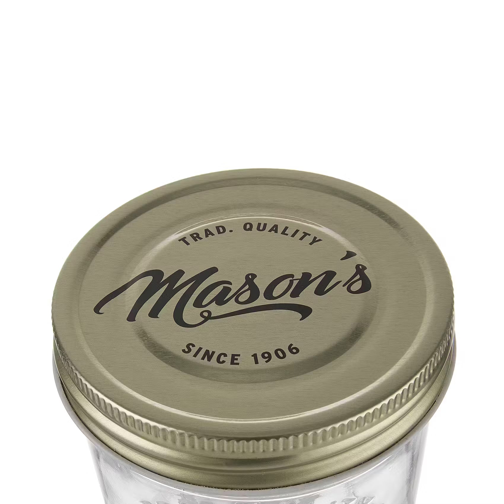 MASON'S Aufbewahrungsglas 6er-Set - Klarglas, Aluminium - Transparent - Fassungsvermögen: 0.55 L