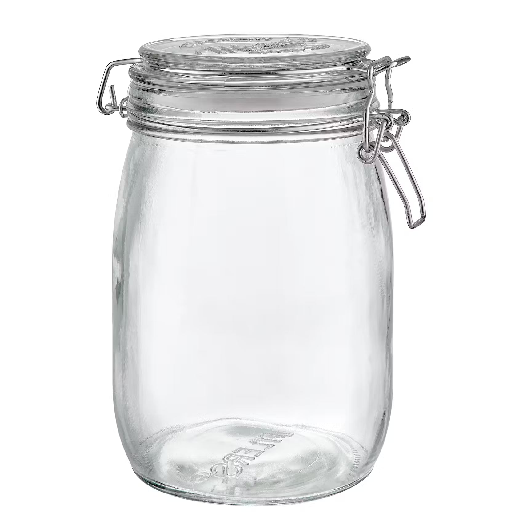MASON'S Aufbewahrungsglas 6er-Set - Glas, Edelstahl - Transparent - Fassungsvermögen: 1 L