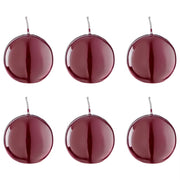 BUBBLES Kugelkerze glossy 6er-Set - Paraffin - Bordeaux
