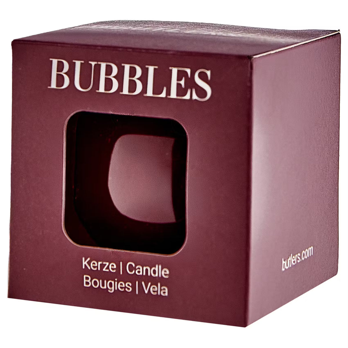 BUBBLES Kugelkerze glossy 6er-Set - Paraffin - Bordeaux