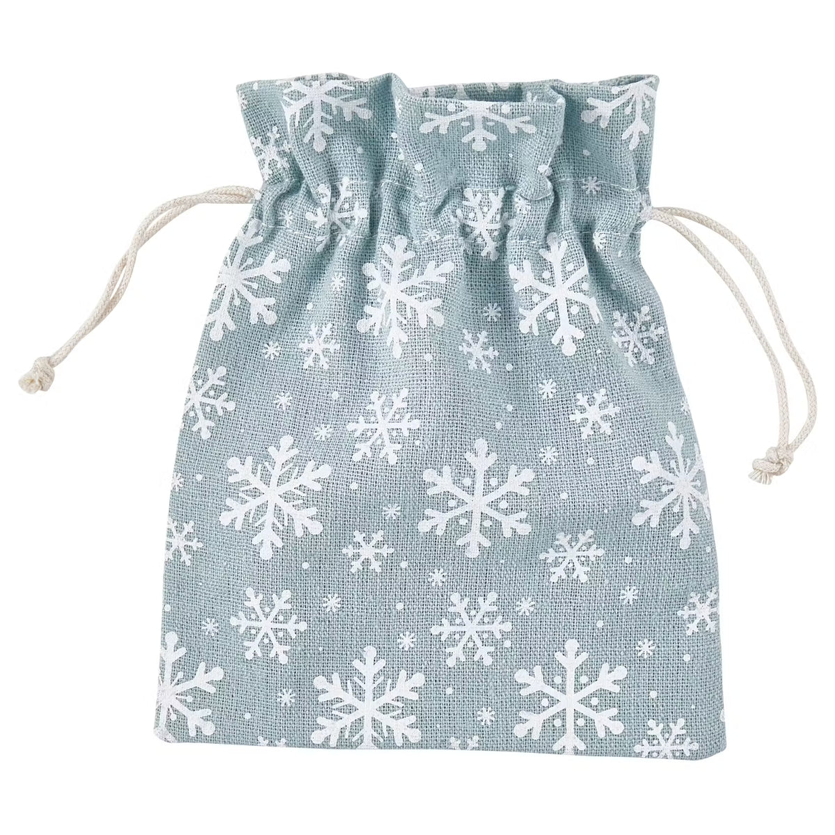 PACK-A-BAG Geschenke-Säckchen Flocke 6er-Set - Baumwolle - Blau