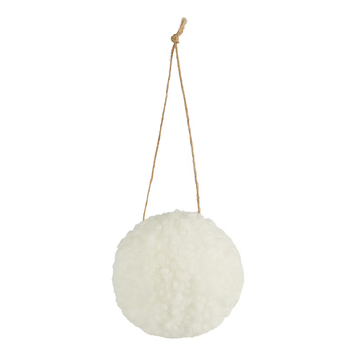 HANG ON Weihnachtskugel Plüsch 6er-Set - Filz  - Weiß