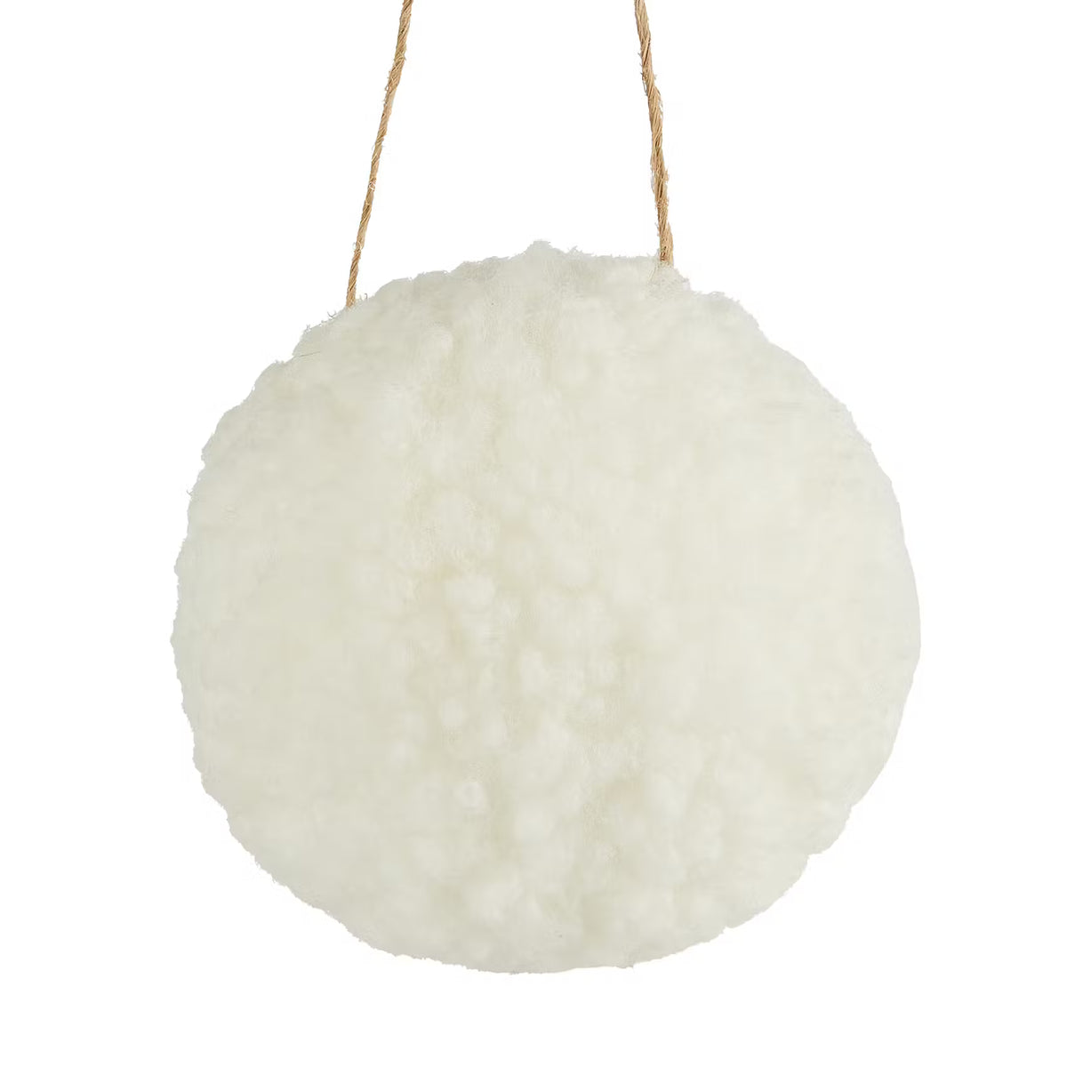 HANG ON Weihnachtskugel Plüsch 6er-Set - Filz  - Weiß