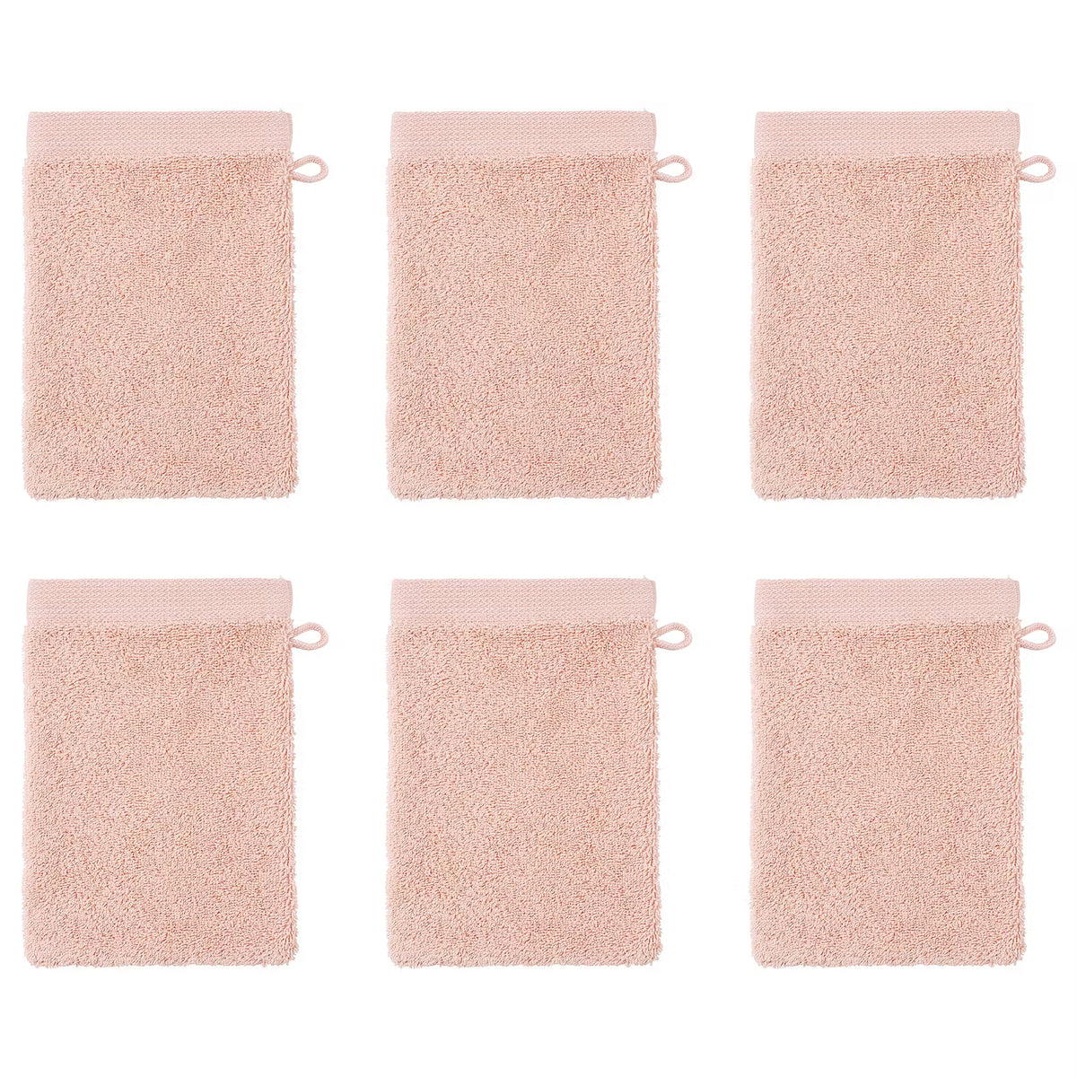 FABULOUS Waschhandschuh 6er-Set - Baumwolle - Rosa