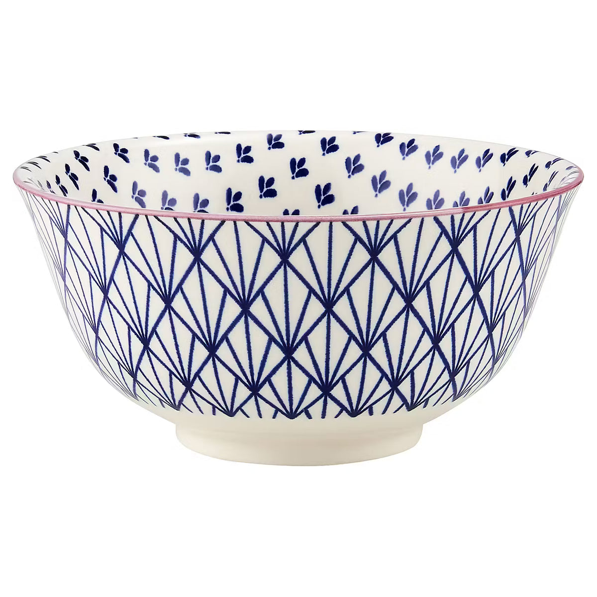 ORNAMENTS Schale 6er-Set - Porzellan - Weiß / Blau - Fassungsvermögen: 0.52 L