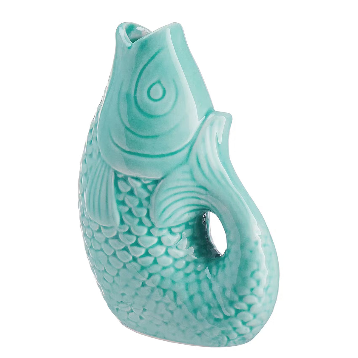 KOI Mini-Vase 4er-Set - Steingut - Dunkelgrün