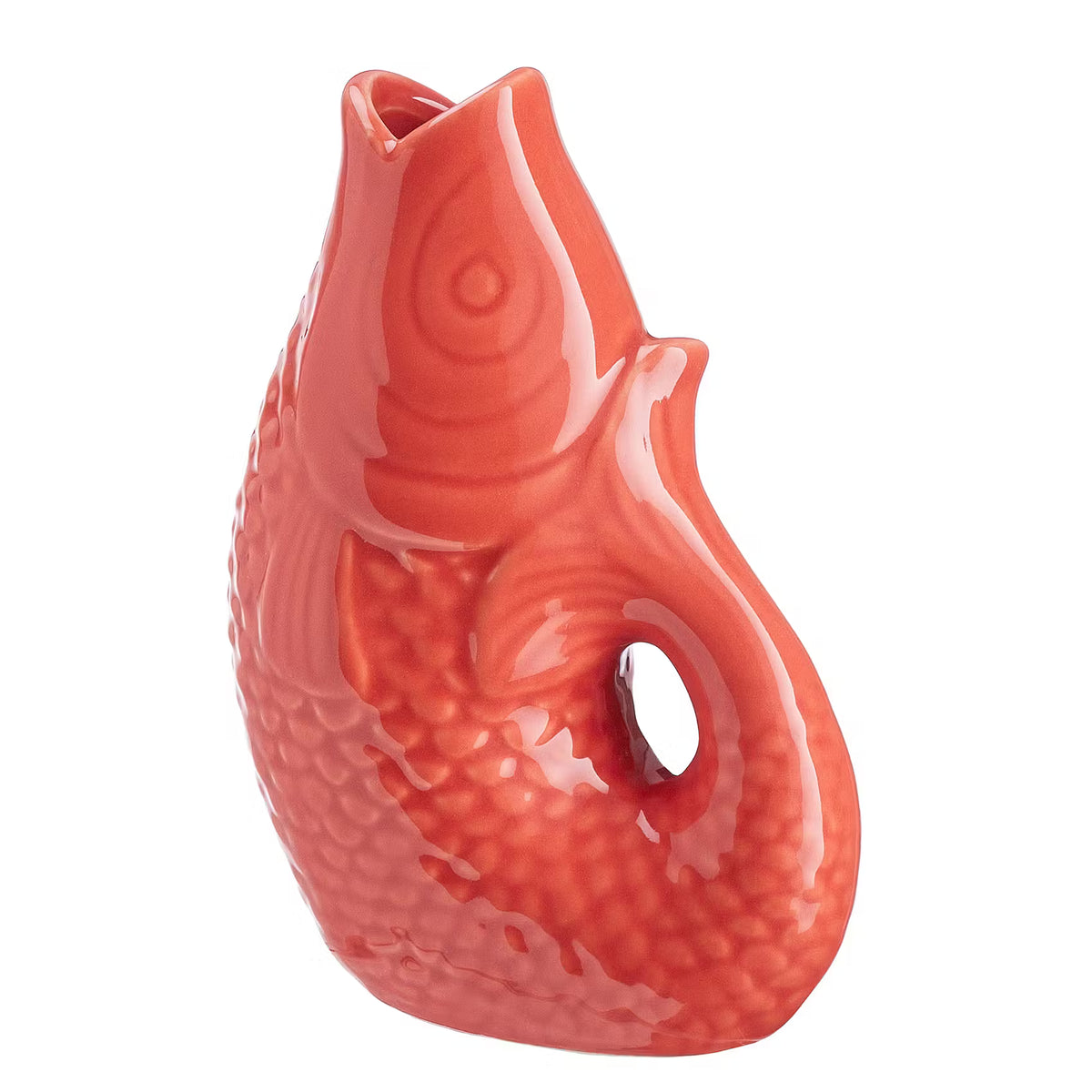 KOI Mini-Vase 4er-Set - Steingut - Orange